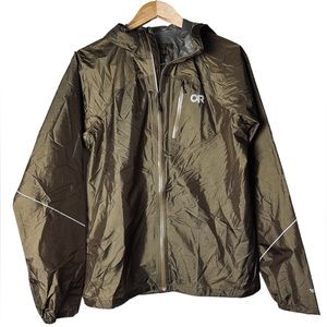 Outdoor Research Helium Rain Jacket  Lightweight 
Coyote Men’s Small